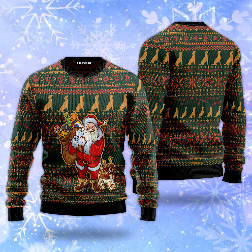 Santa Claus Brings Gift Bag Ugly Christmas Sweater For Men & Women Christmas Gift Sweater USN2057 - WeCustomit