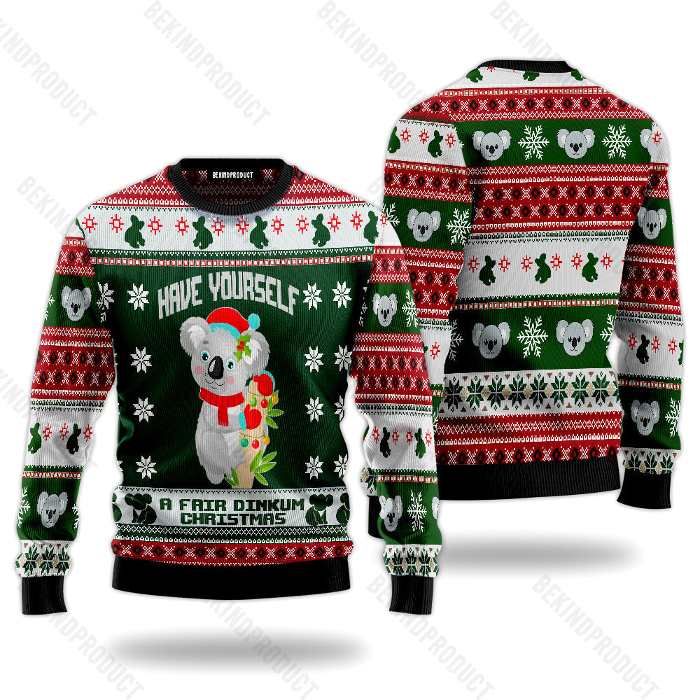 Funny Koala Christmas Have Yourself Ugly Christmas Sweater For Me & Women Christmas Gift Thanksgiving Sweater USN2072 - WeCustomit