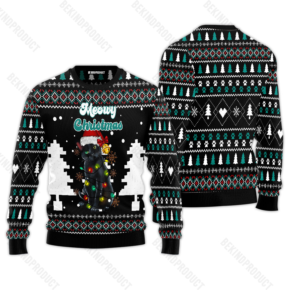 Meowy Christmas Ugly Christmas Sweater For Men & Women Christmas Gift Sweater USN3003 - WeCustomit