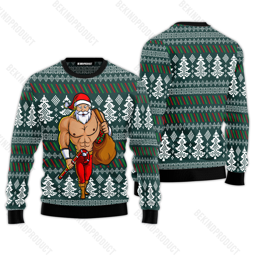 Santa Gymnastic Ugly Christmas Sweater For Men & Women Christmas Gift Sweater USN3004 - WeCustomit