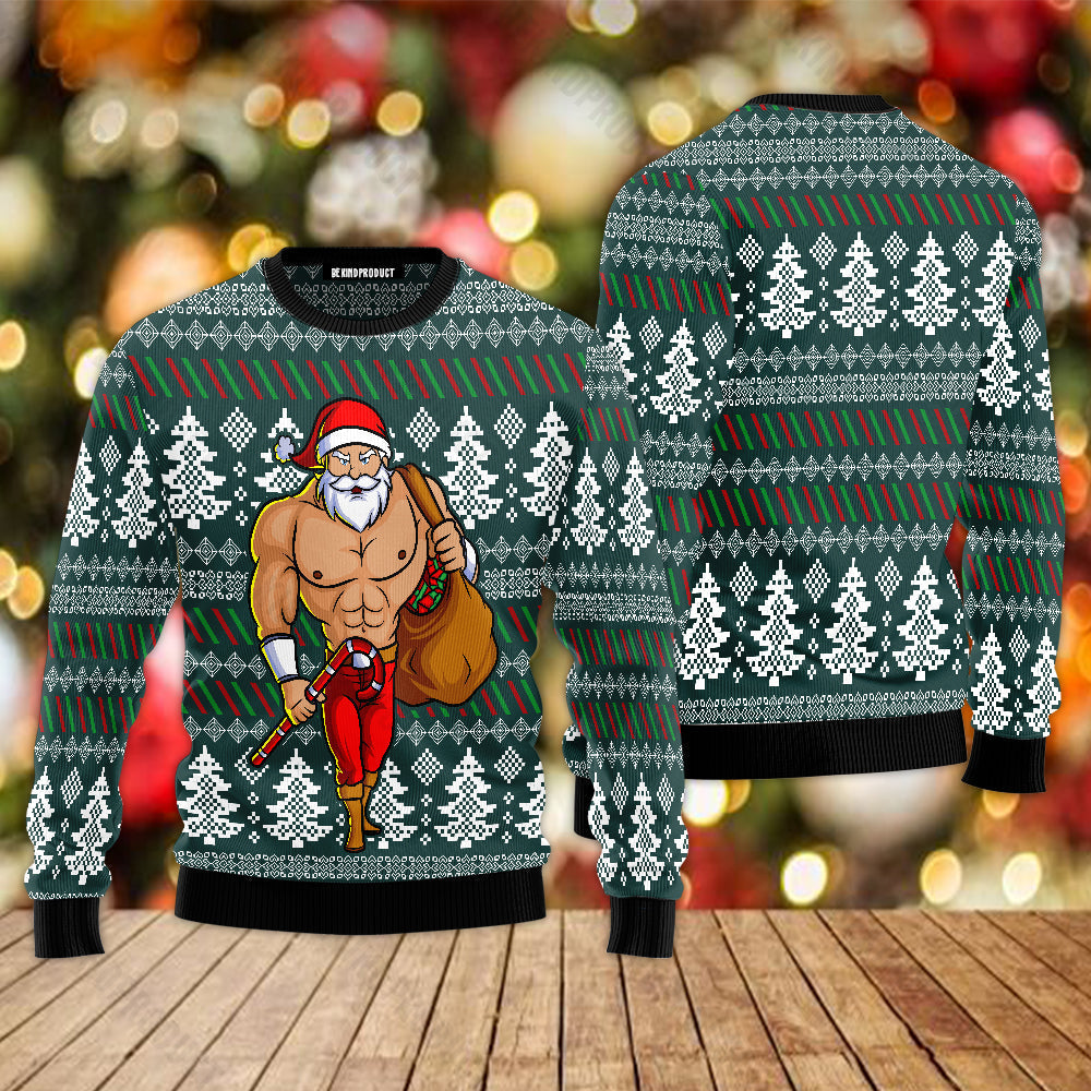 Santa Gymnastic Ugly Christmas Sweater For Men & Women Christmas Gift Sweater USN3004 - WeCustomit