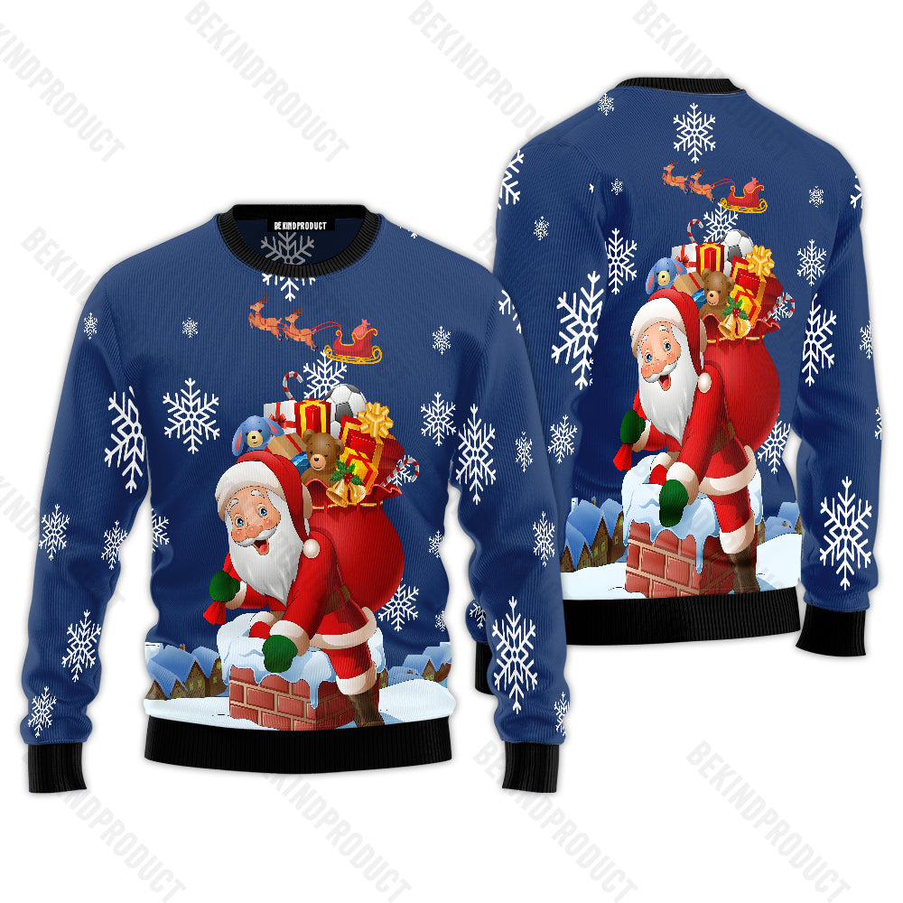 Funny Santa Claus Ugly Christmas Sweater For Men & Women Christmas Gift Sweater USN3009 - WeCustomit