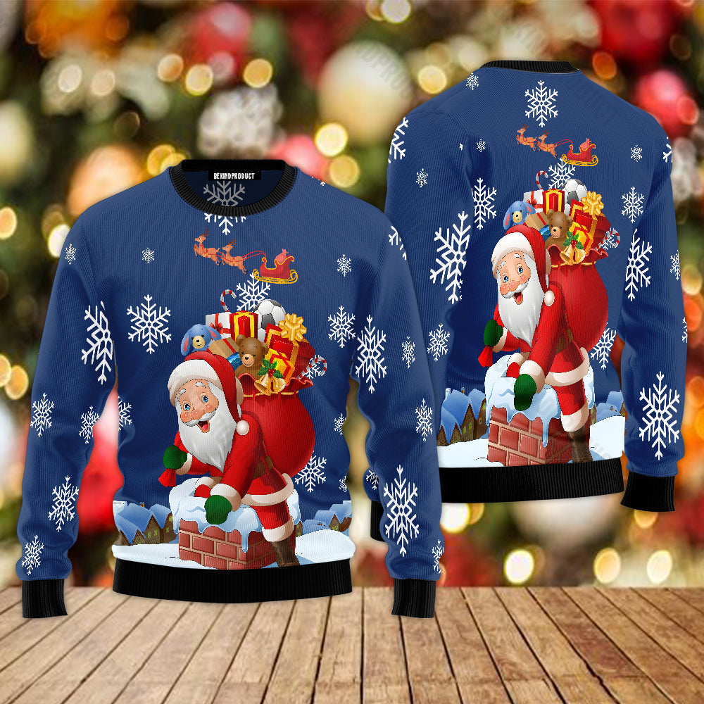 Funny Santa Claus Ugly Christmas Sweater For Men & Women Christmas Gift Sweater USN3009 - WeCustomit