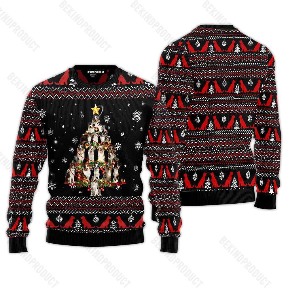 Christmas Dog Tree Ugly Christmas Sweater For Men & Women Christmas Gift Sweater USN3010 - WeCustomit