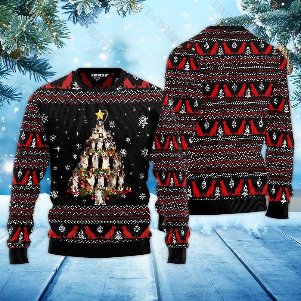 Christmas Dog Tree Ugly Christmas Sweater For Men & Women Christmas Gift Sweater USN3010 - WeCustomit