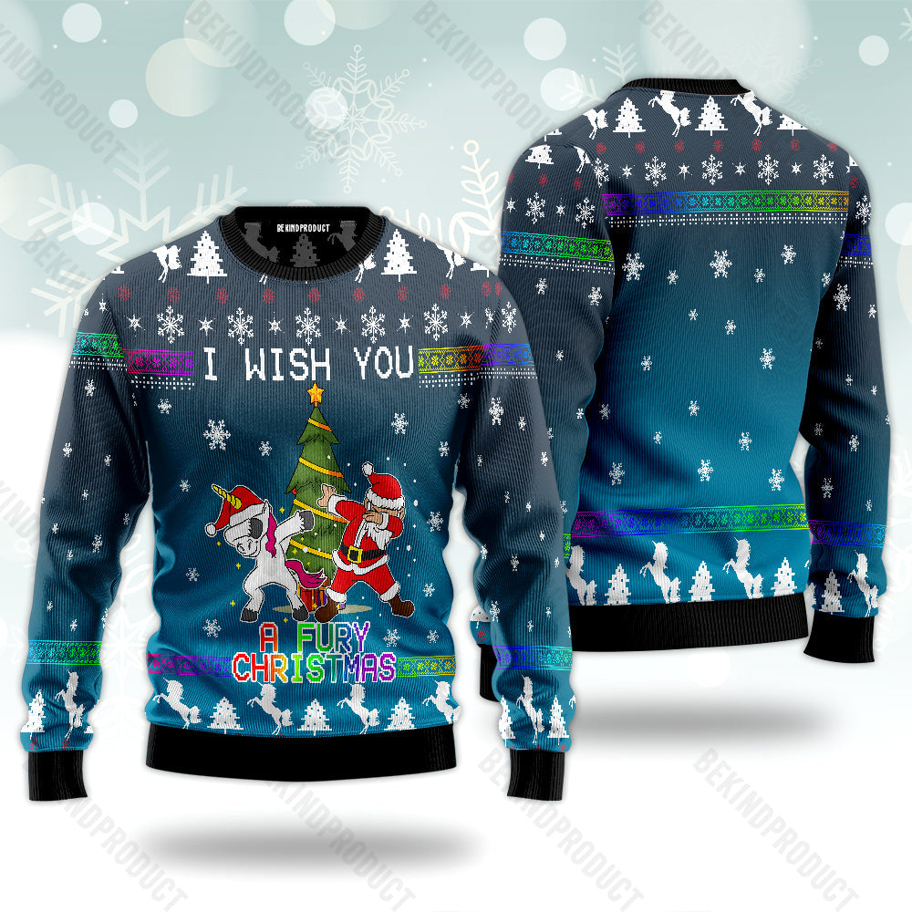 I Wish You A Fury Christmas Ugly Christmas Sweater For Men & Women Christmas Gift Sweater USN3014 - WeCustomit