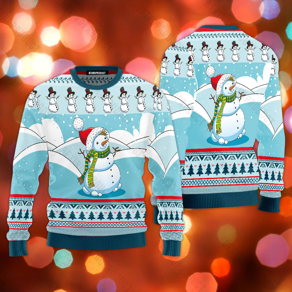 Christmas Snowman Ugly Christmas Sweater For Men & Women Christmas Gift Sweater USN3017 - WeCustomit