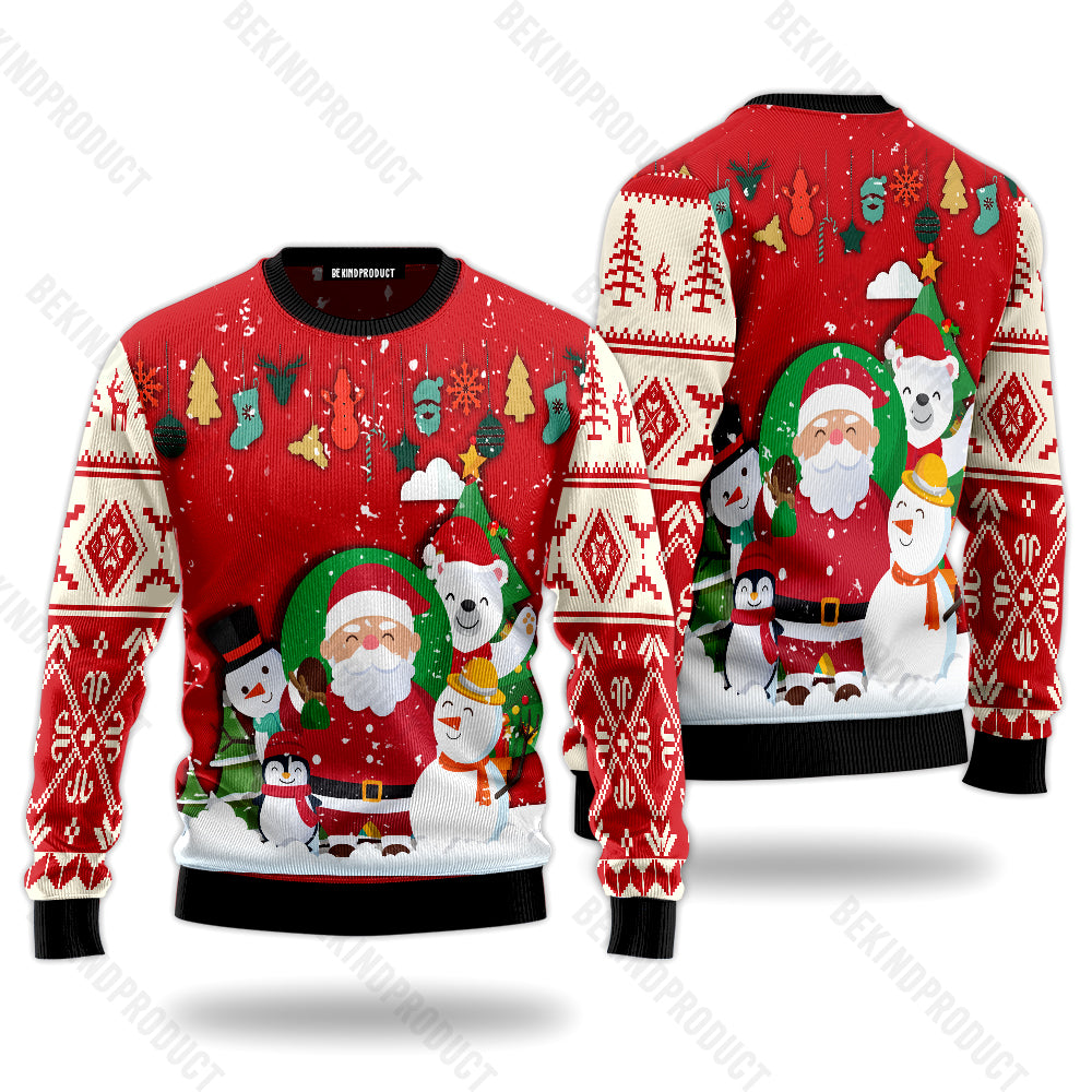 Christmas Santa Claus Ugly Christmas Sweater For Men & Women Christmas Gift Sweater USN3020 - WeCustomit