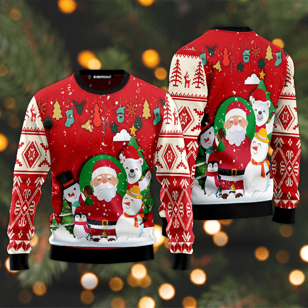 Christmas Santa Claus Ugly Christmas Sweater For Men & Women Christmas Gift Sweater USN3020 - WeCustomit