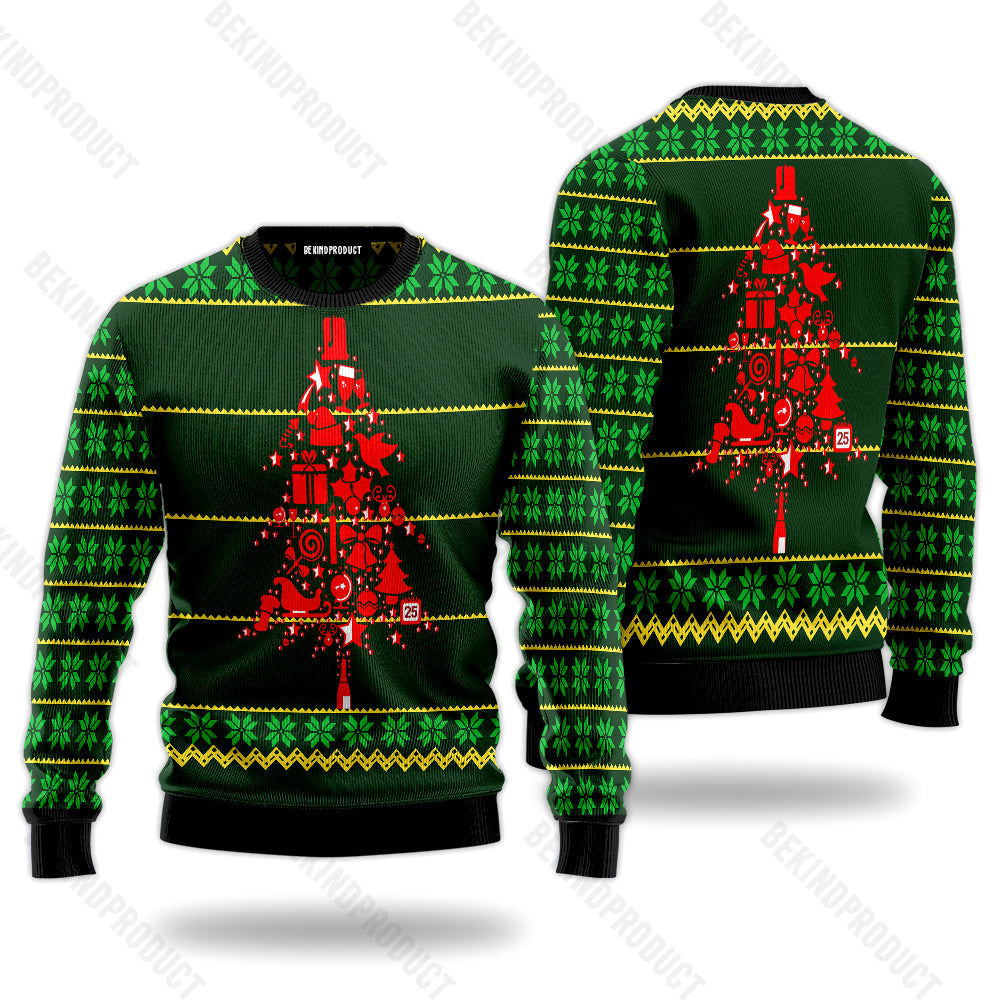 Christmas Tree Ugly Christmas Sweater For Men & Women Christmas Gift Sweater USN3022 - WeCustomit
