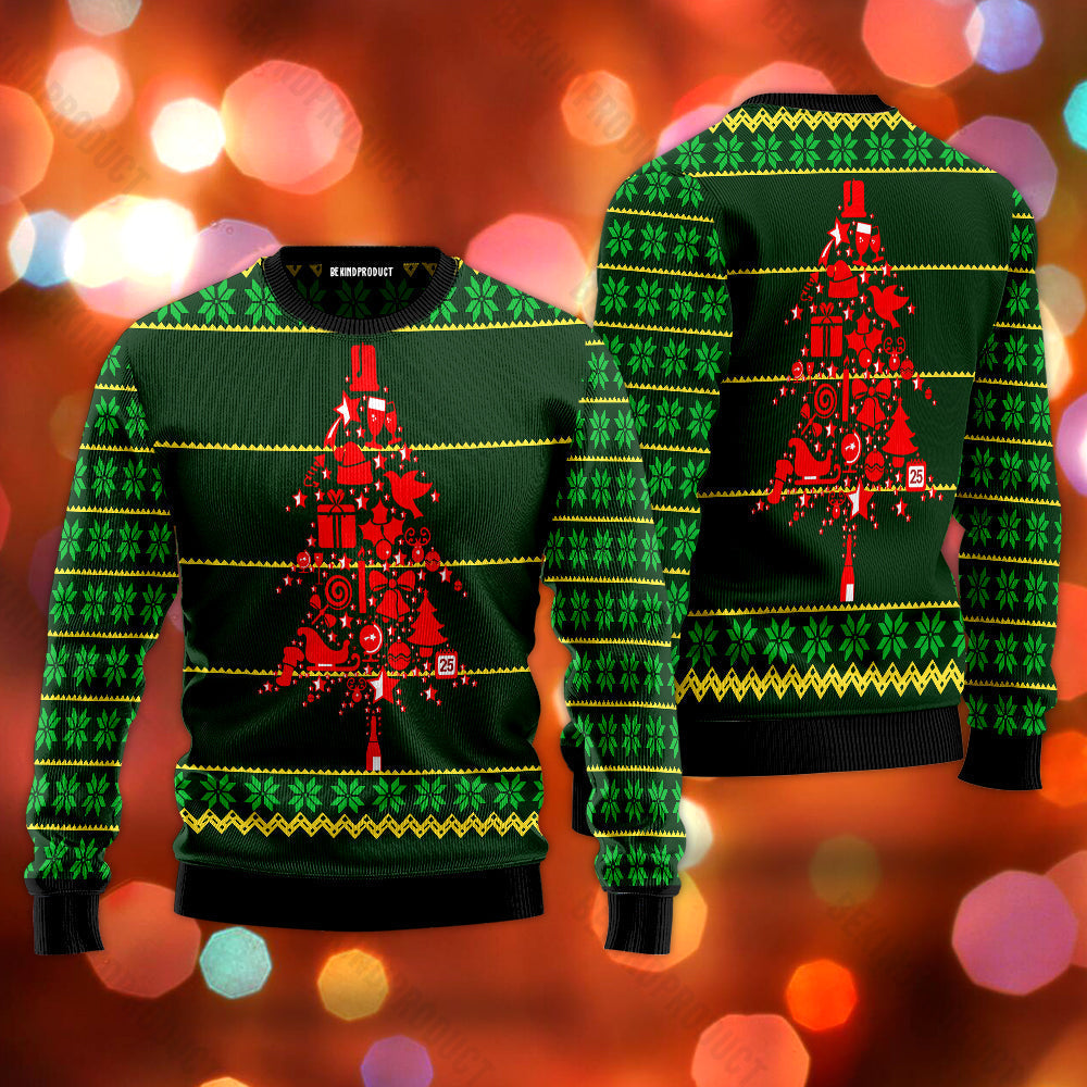 Christmas Tree Ugly Christmas Sweater For Men & Women Christmas Gift Sweater USN3022 - WeCustomit