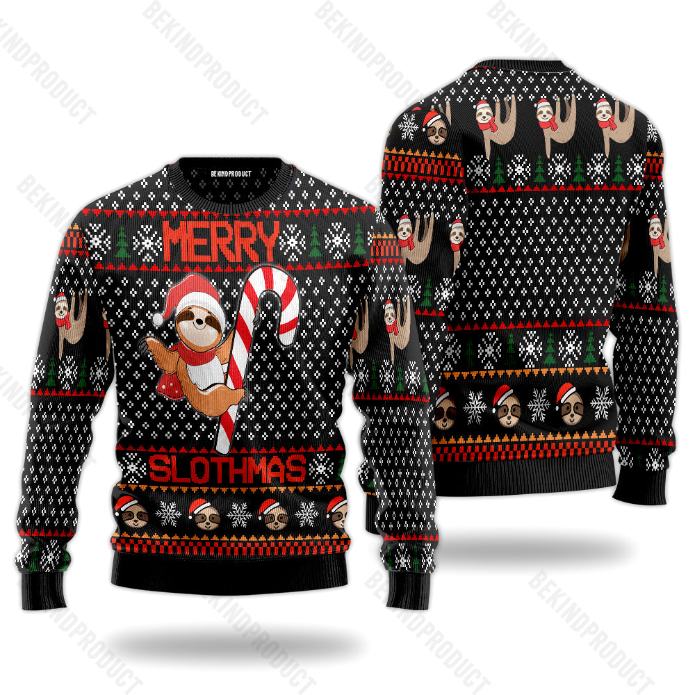 Merry Slothmas Ugly Christmas Sweater For Men & Women Christmas Gift Sweater USN3023 - WeCustomit