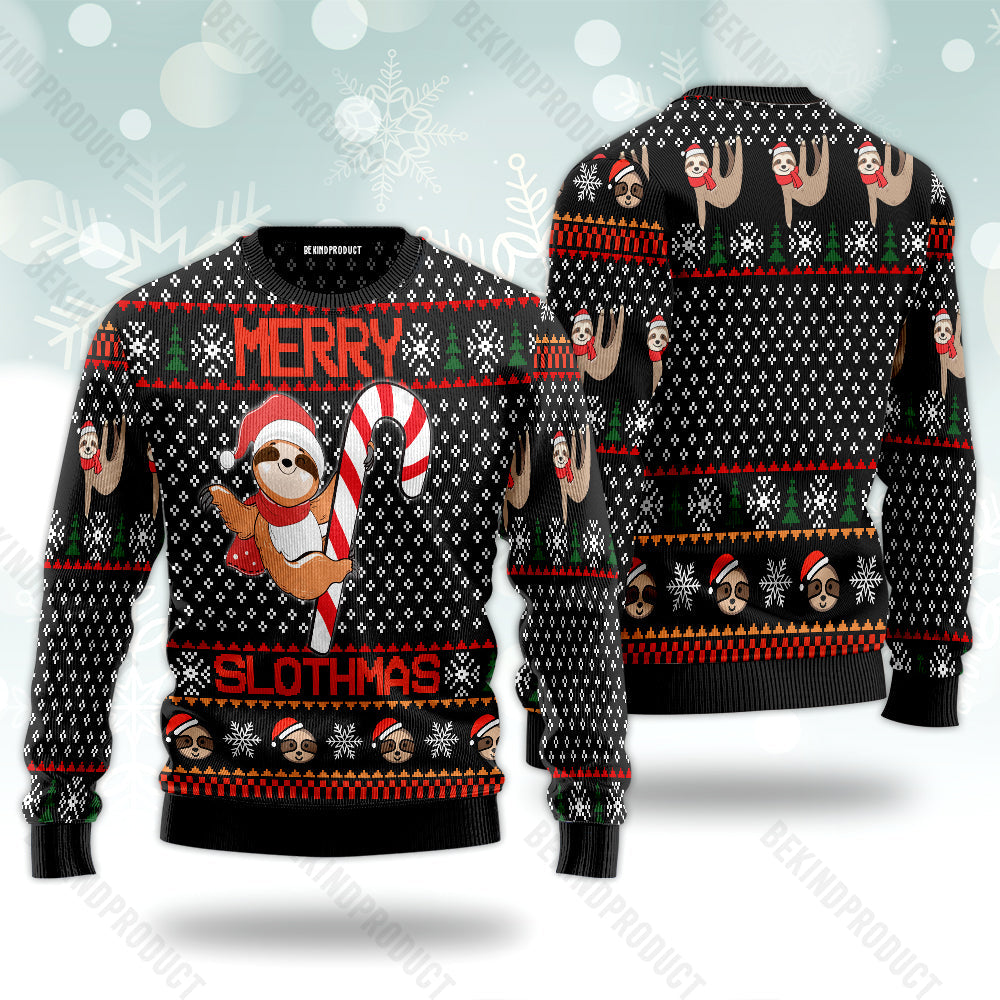 Merry Slothmas Ugly Christmas Sweater For Men & Women Christmas Gift Sweater USN3023 - WeCustomit