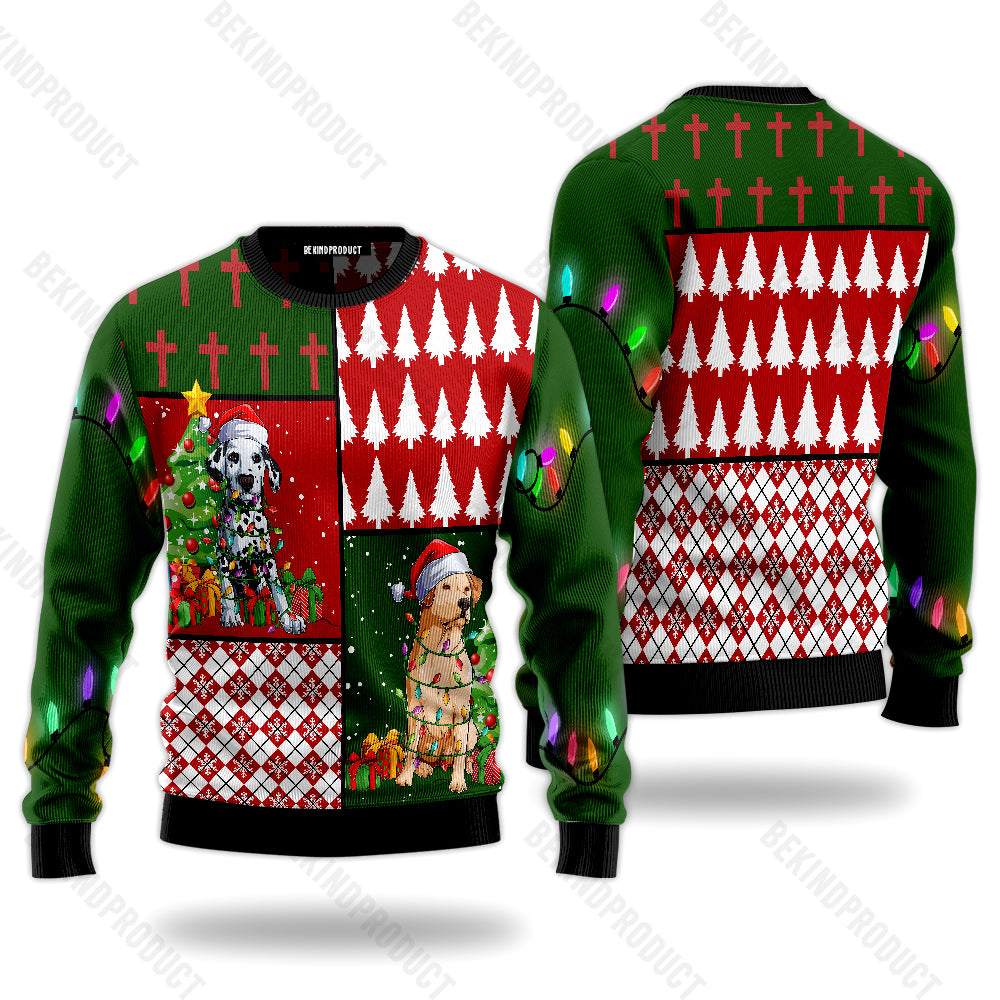 Labrador Dog Santa Hat Ugly Christmas Sweater For Men & Women Christmas Gift Sweater USN3024 - WeCustomit