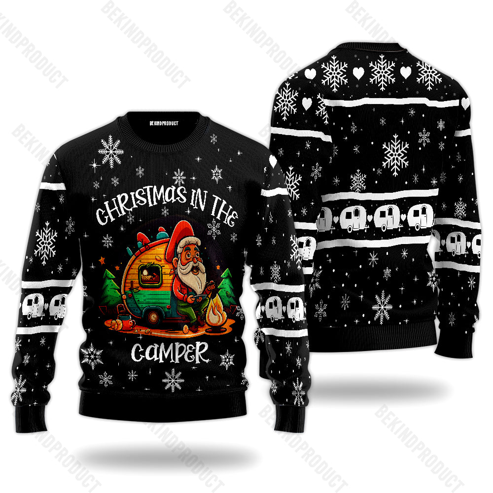 Christmas In The Camper Ugly Christmas Sweater For Men & Women Christmas Gift Sweater USN3025 - WeCustomit