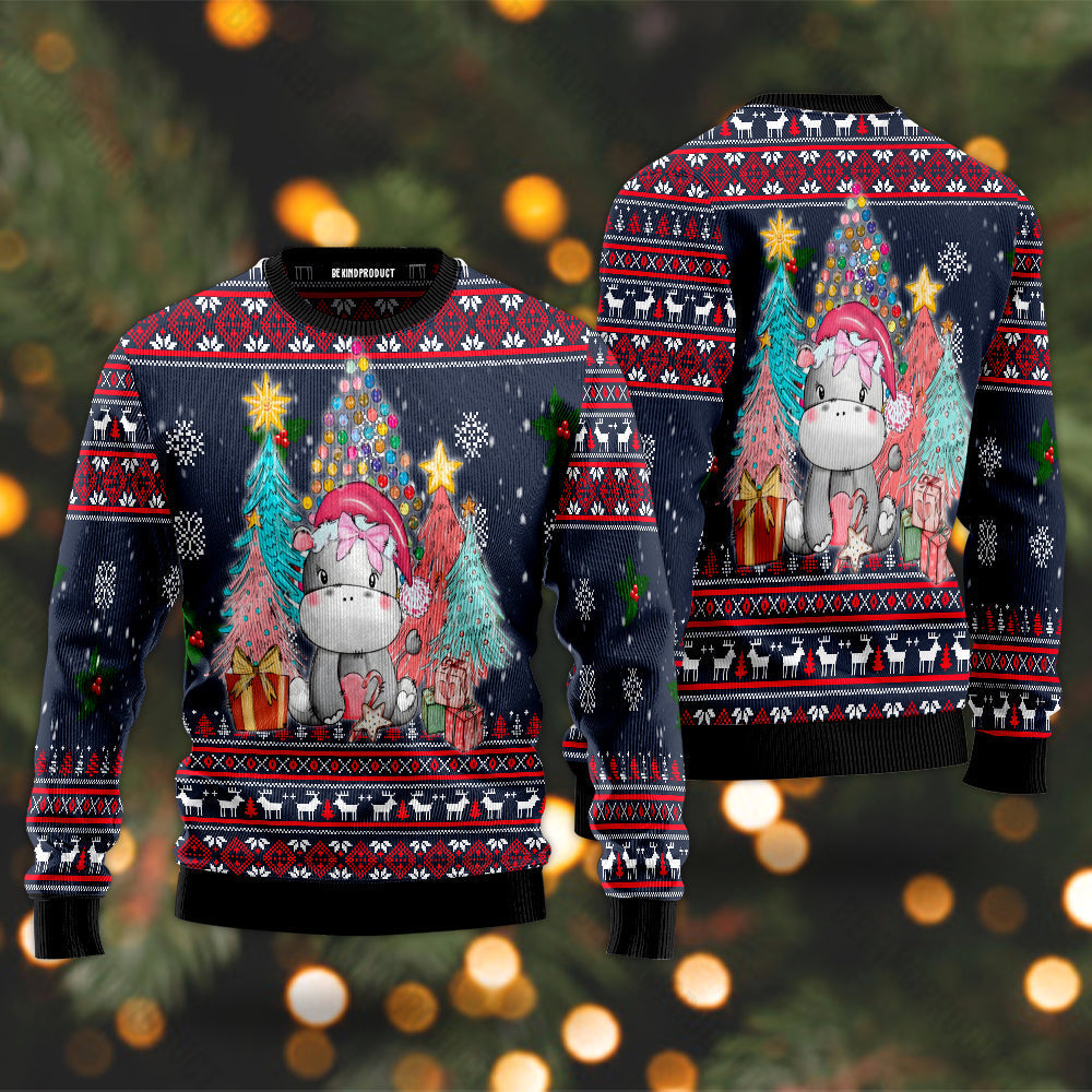 I Want A Hippopotamus For Christmas Ugly Christmas Sweater For Men & Women Christmas Gift Sweater USN3035 - WeCustomit