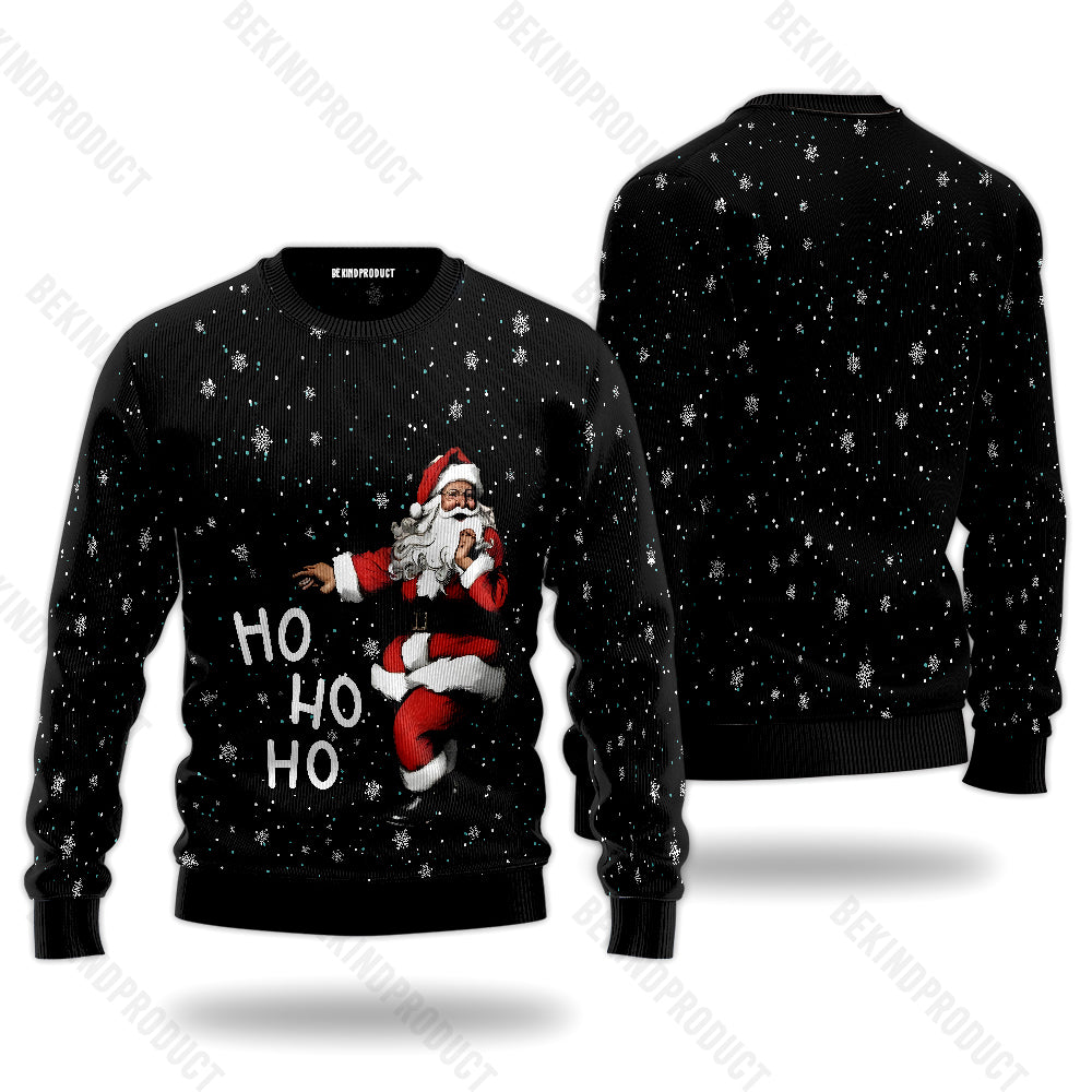 Funny Ho Ho Ho Santa Claus Ugly Christmas Sweater For Men & Women Christmas Gift Sweater USN3045 - WeCustomit