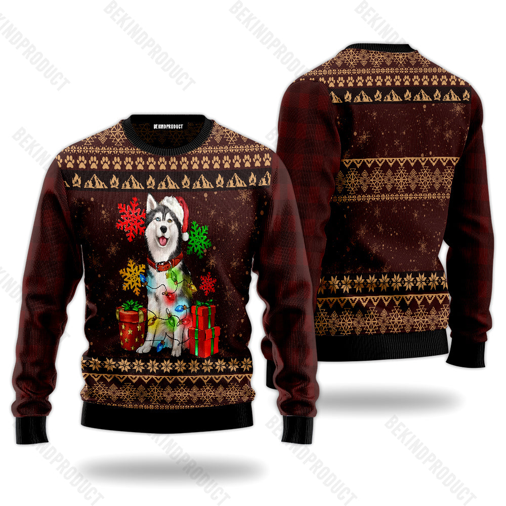 Christmas Siberian Husky Ugly Christmas Sweater For Men & Women Christmas Gift Sweater USN3047 - WeCustomit