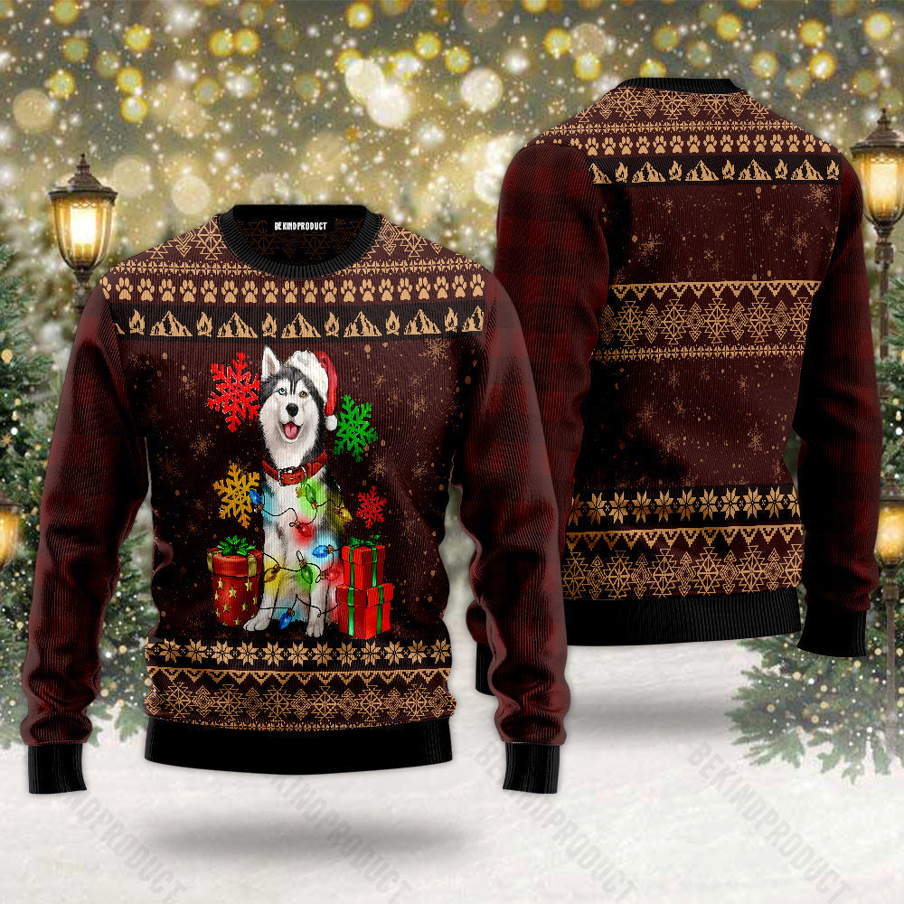 Christmas Siberian Husky Ugly Christmas Sweater For Men & Women Christmas Gift Sweater USN3047 - WeCustomit