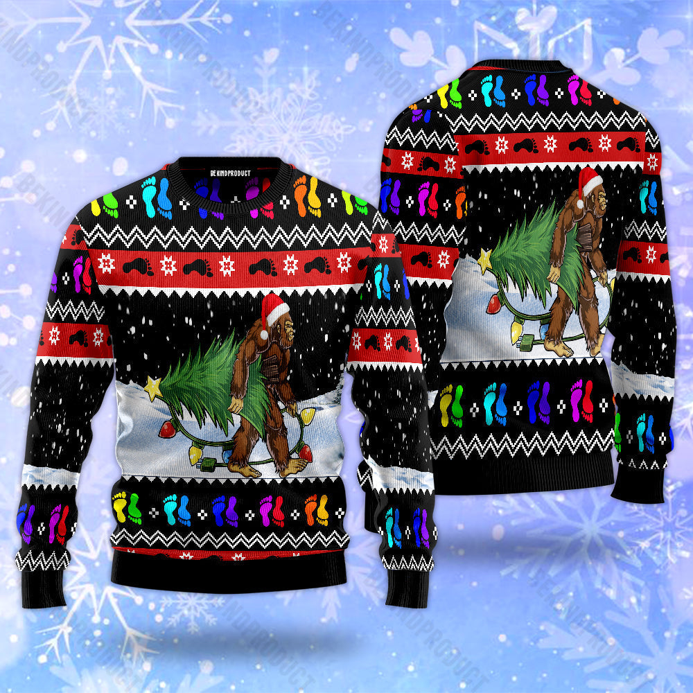 Bigfoot Believe Christmas Ugly Christmas Sweater For Men & Women Christmas Gift Sweater USN3064 - WeCustomit