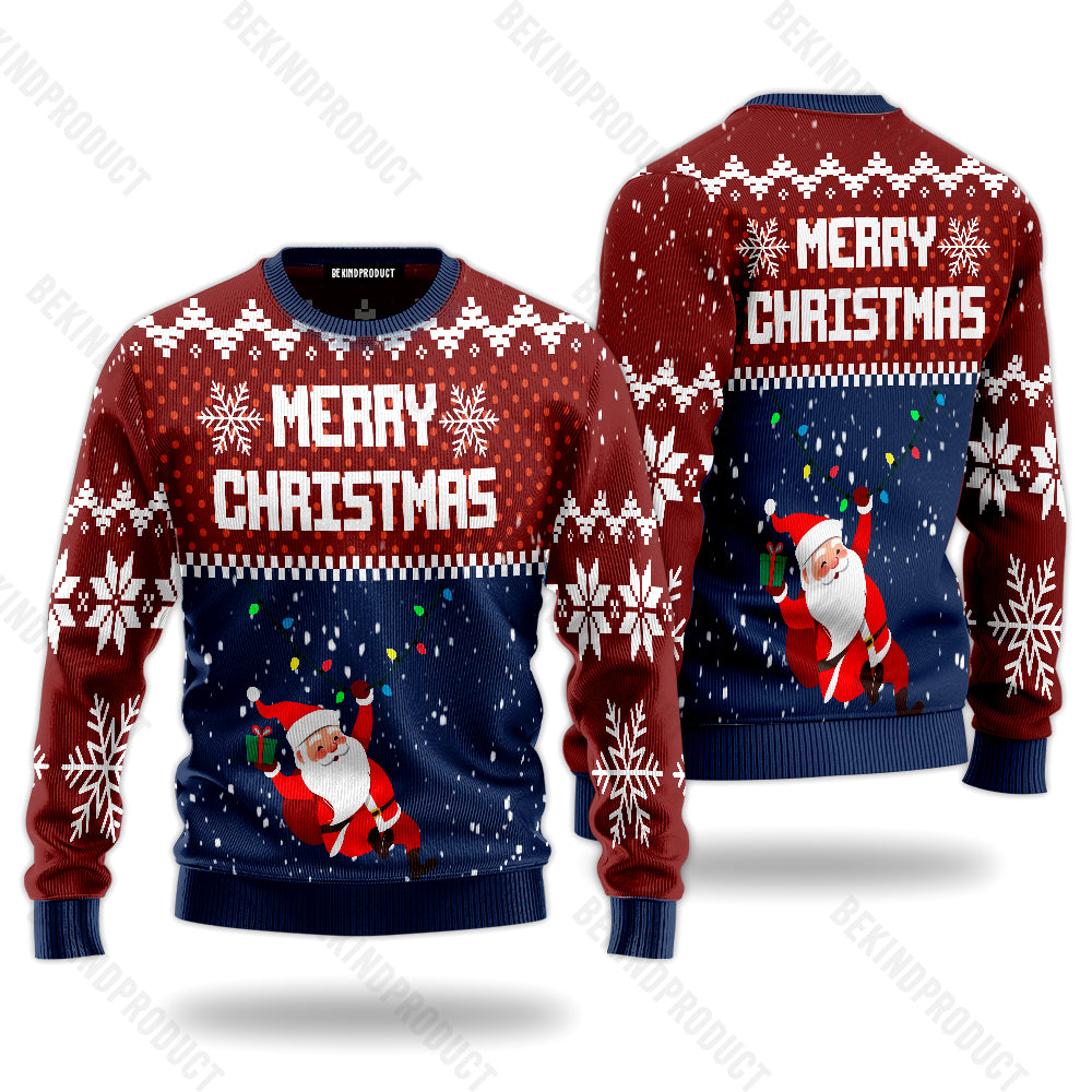 Santa Merry Christmas Ugly Christmas Sweater For Me & Women Christmas Gift Thanksgiving Sweater USN3077 - WeCustomit