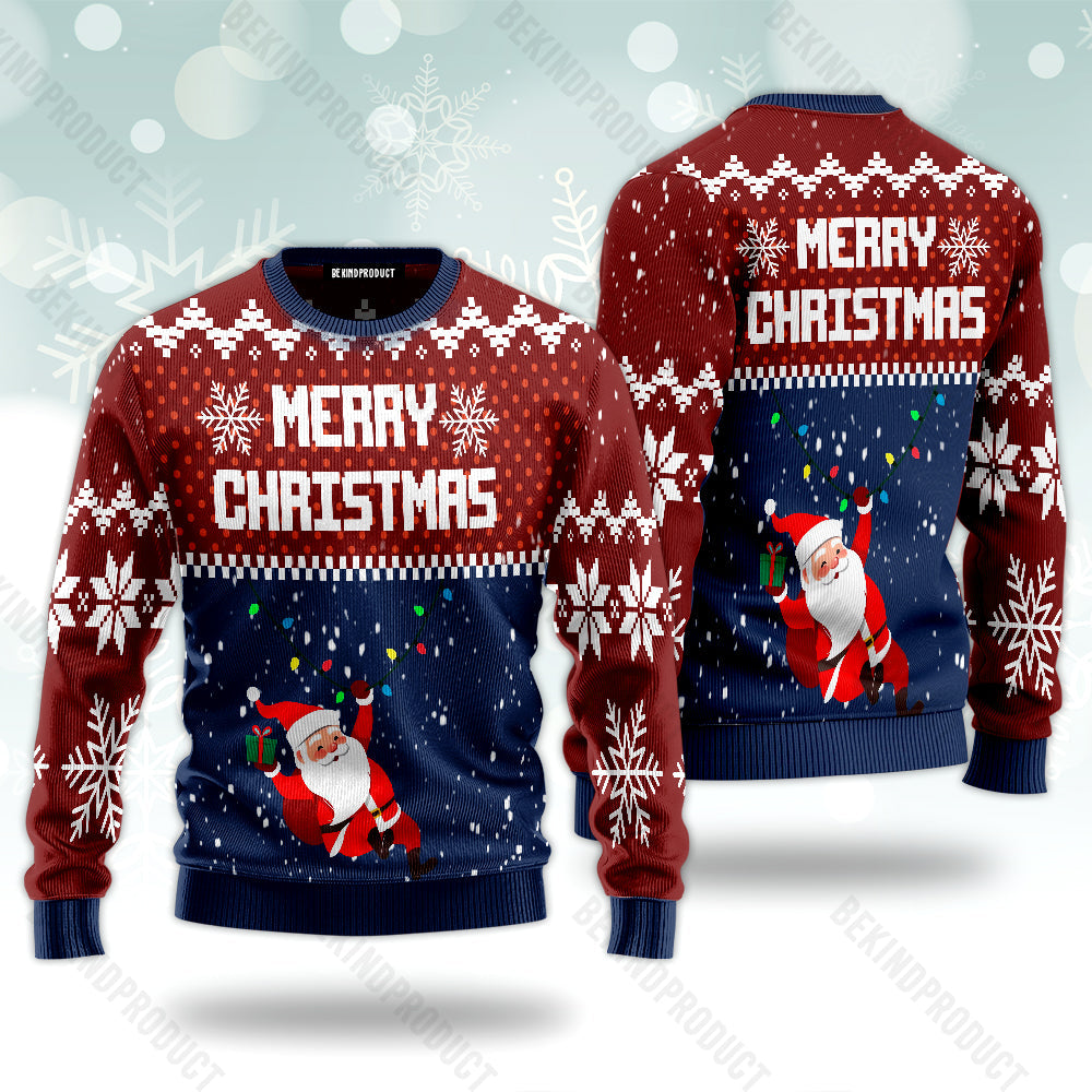 Santa Merry Christmas Ugly Christmas Sweater For Me & Women Christmas Gift Thanksgiving Sweater USN3077 - WeCustomit