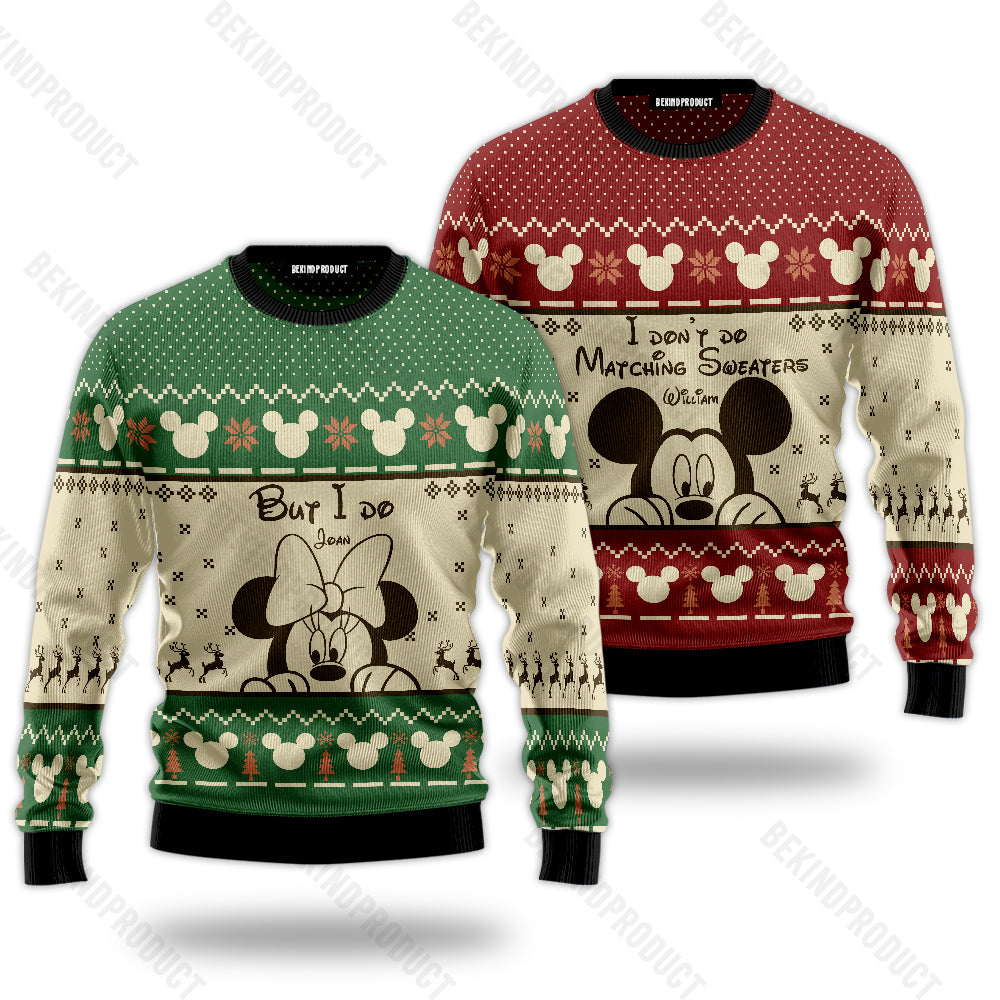 I Don't Do But I Do Couple Ugly Christmas Sweater Christmas Gift Anniversary Sweater USNC1007 - WeCustomit