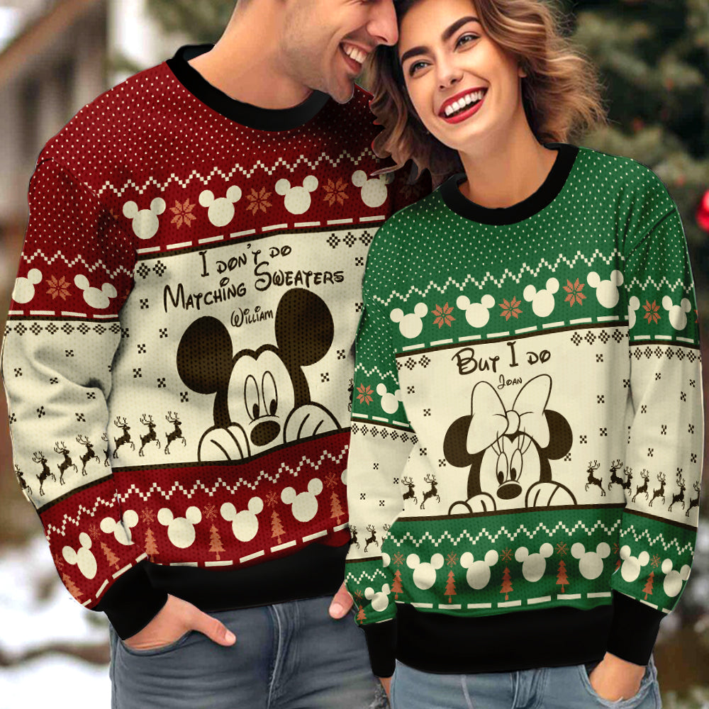 I Don't Do But I Do Couple Ugly Christmas Sweater Christmas Gift Anniversary Sweater USNC1007 - WeCustomit