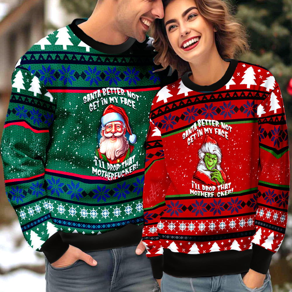 Step Brothers Funny Couple Ugly Christmas Sweater Christmas Gift Anniversary Sweater USNC1010 - WeCustomit