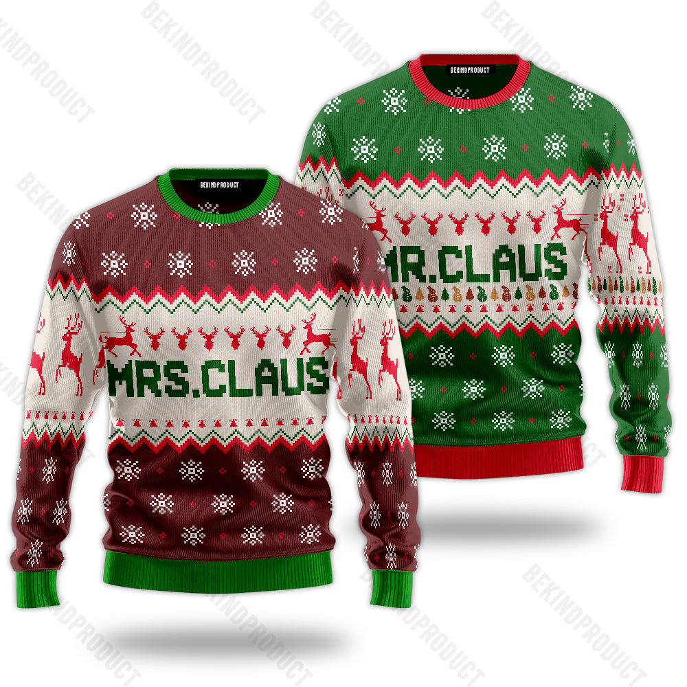 Personalized Christmas Couple Ugly Christmas Sweater Christmas Gift Anniversary Sweater USNC1035 - WeCustomit