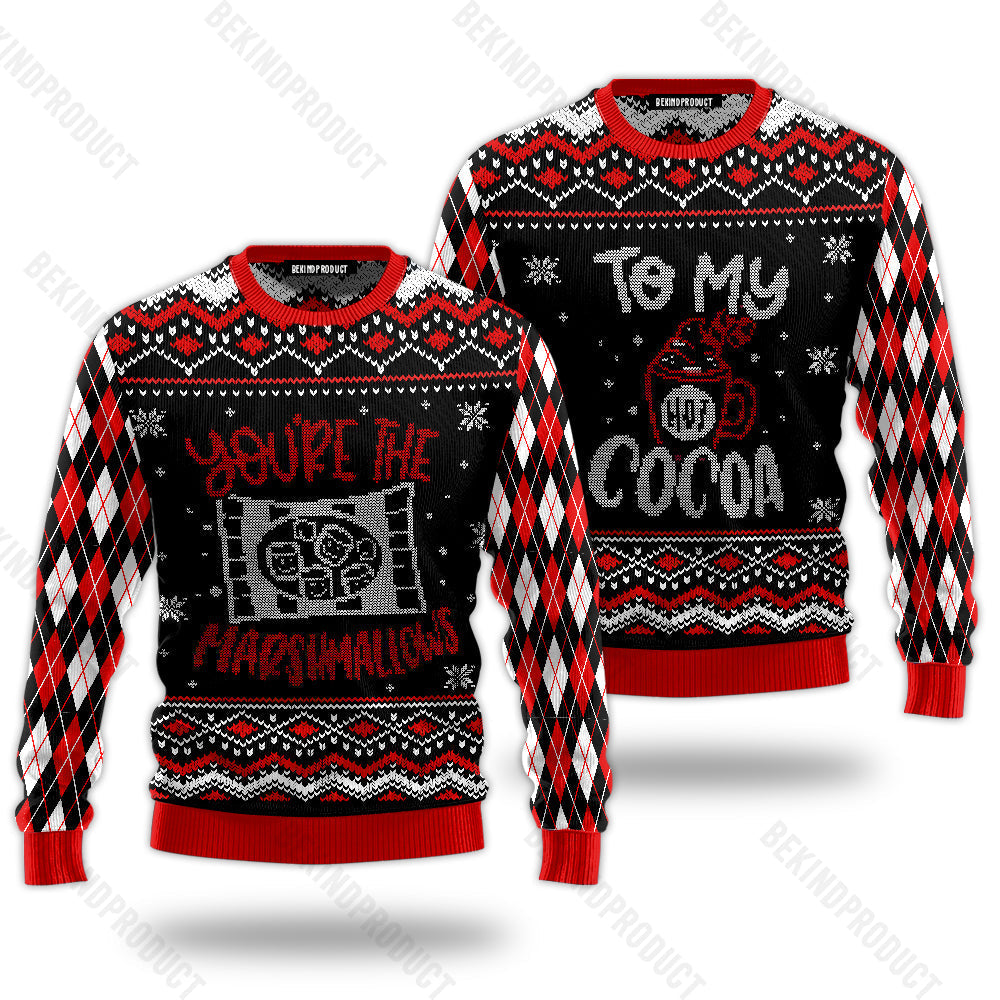 You're The Marshmallows To My Cocoa Couple Ugly Christmas Sweater Christmas Gift Anniversary Sweater USNC1039 - WeCustomit
