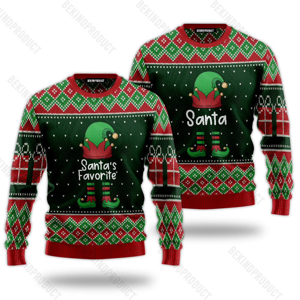 Funny Santa's Favorite Couple Ugly Christmas Sweater Christmas Gift Anniversary Sweater USNC1041 - WeCustomit