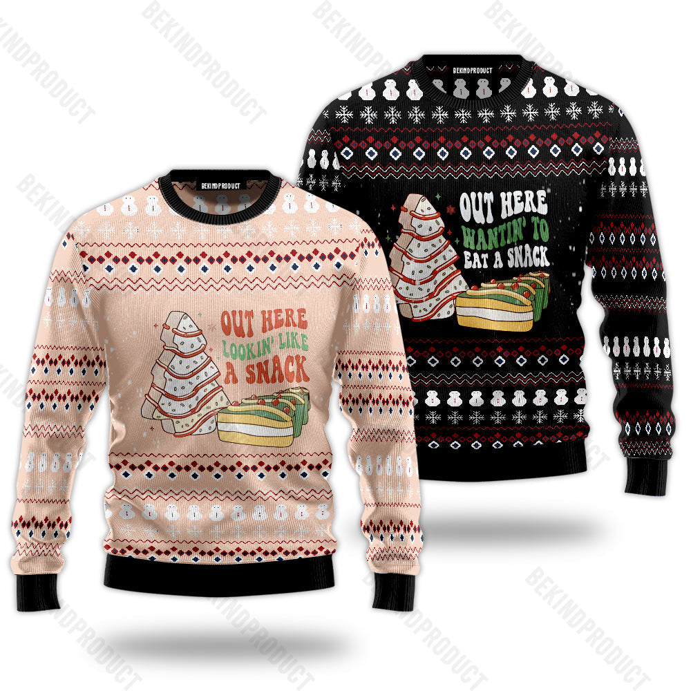 Christmas Tree Cake Funny Couple Ugly Christmas Sweater Christmas Gift Anniversary Sweater USNC1042 - WeCustomit