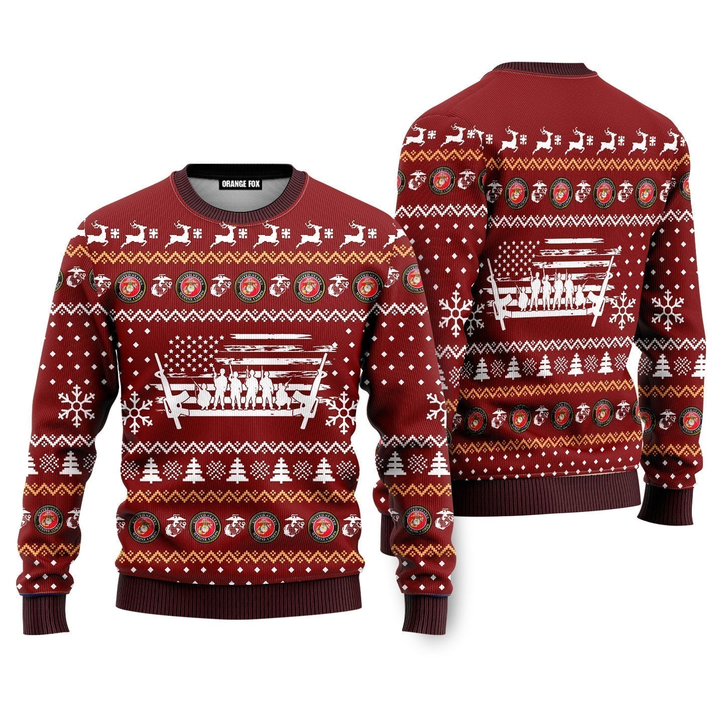 U.S Marine Corps Ugly Christmas Sweater - WeCustomit