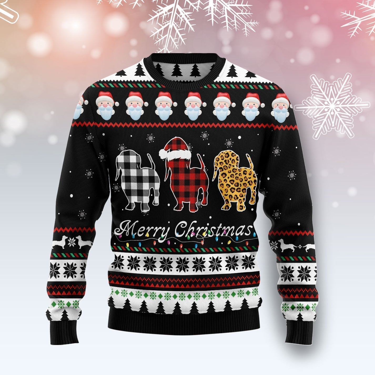 Cute Dog Merry Christmas Ugly Christmas Sweater For Men & Women Christmas Gift Sweater US1696 - WeCustomit