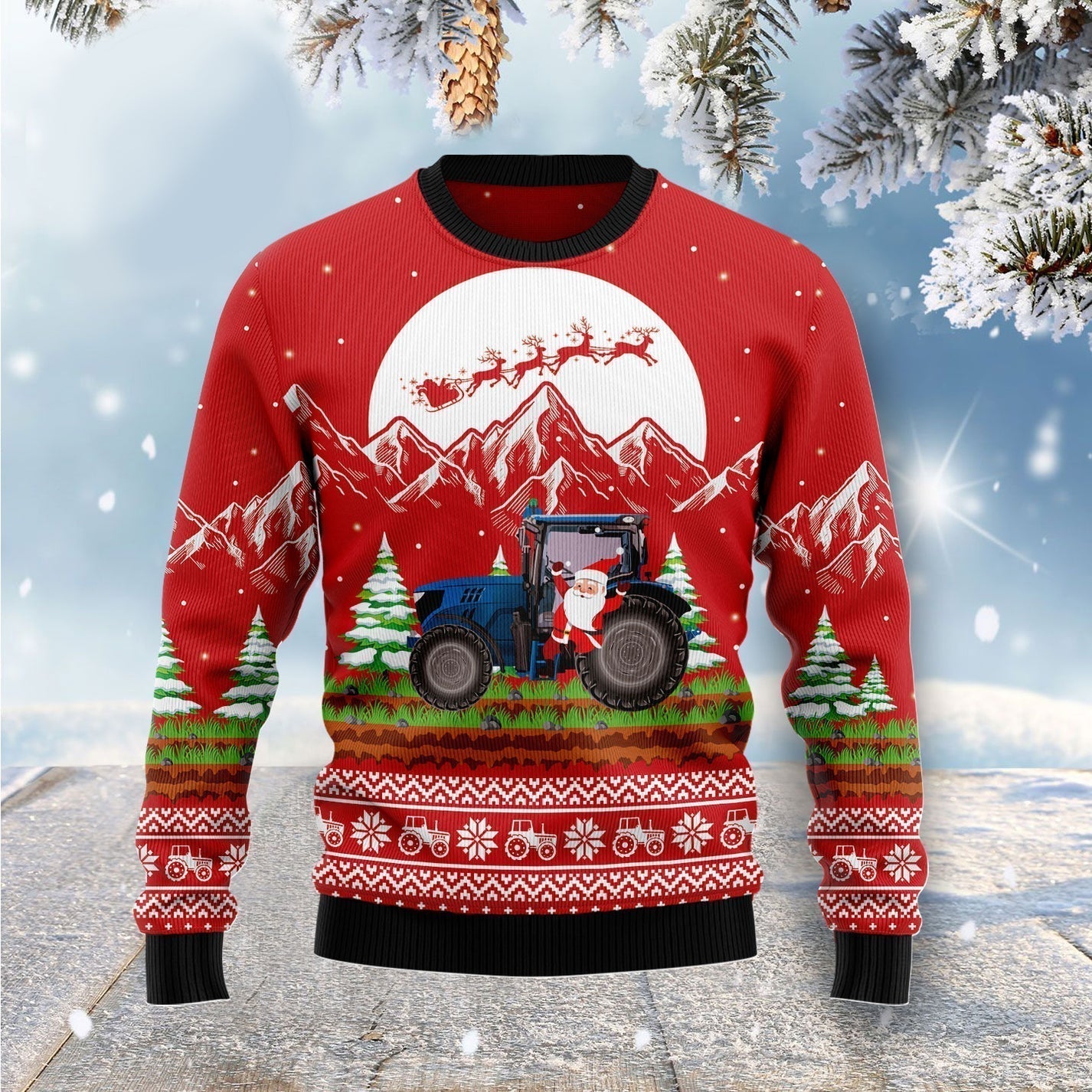 Noel Tractor Ugly Christmas Sweater For Men & Women Christmas Gift Sweater US1539 - WeCustomit