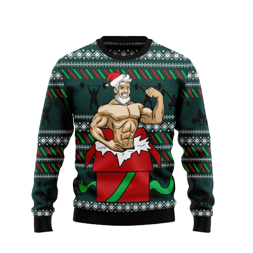 Santa Gymnastic Ugly Christmas Sweater For Men & Women Christmas Gift Sweater US1508 - WeCustomit