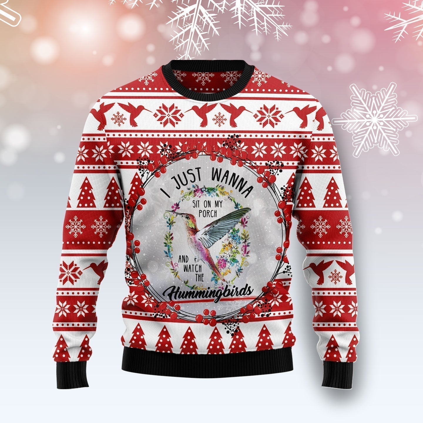 Watch Hummingbirds Ugly Christmas Sweater For Men & Women Christmas Gift Sweater US1921 - WeCustomit