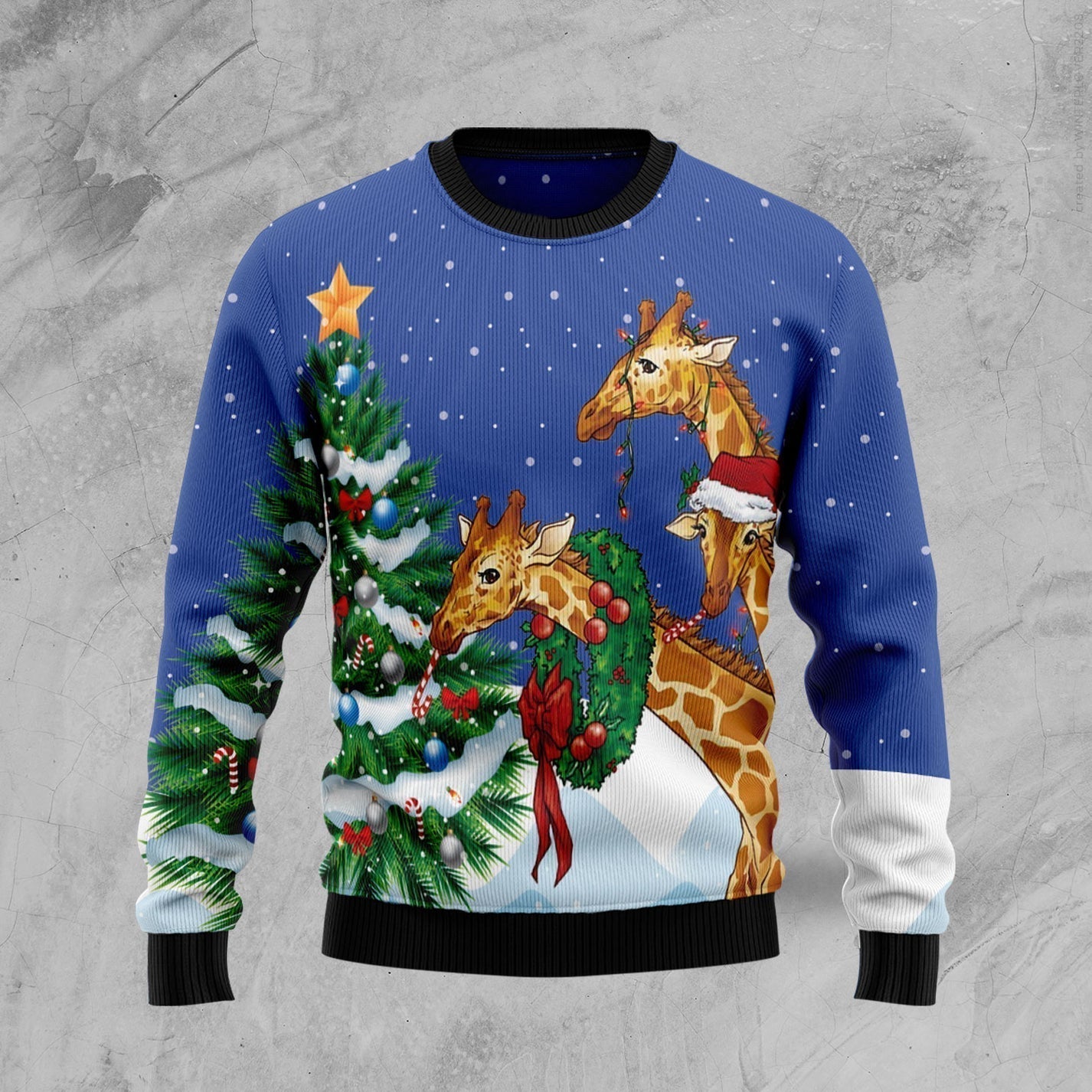 Giraffe Family Xmas Ugly Christmas Sweater For Men & Women Christmas Gift Sweater US3353 - WeCustomit