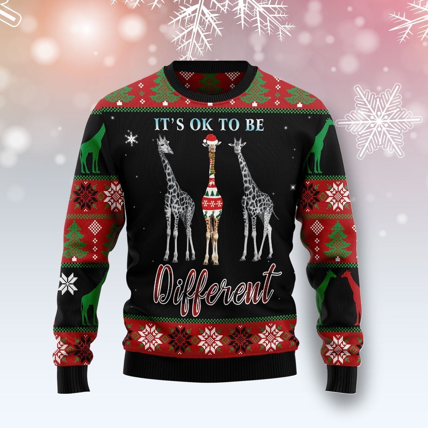 Giraffe Different Ugly Christmas Sweater For Men & Women Christmas Gift Sweater US1919 - WeCustomit