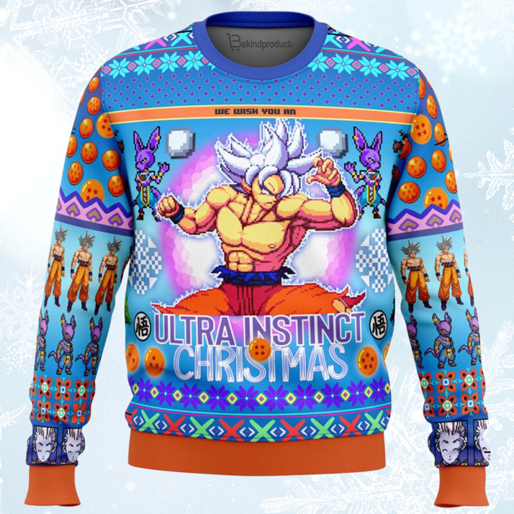 Ultra Instinct Goku Dragon Ball Super Ugly Christmas Sweater For Men & Women Christmas Gift Sweater BH242 - WeCustomit