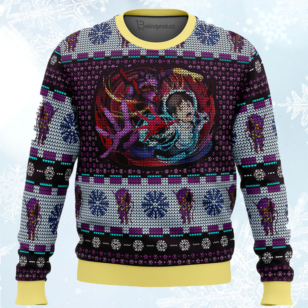Ikari Shinji Neon Ugly Christmas Sweater For Men & Women Christmas Gift Sweater PT587 - WeCustomit