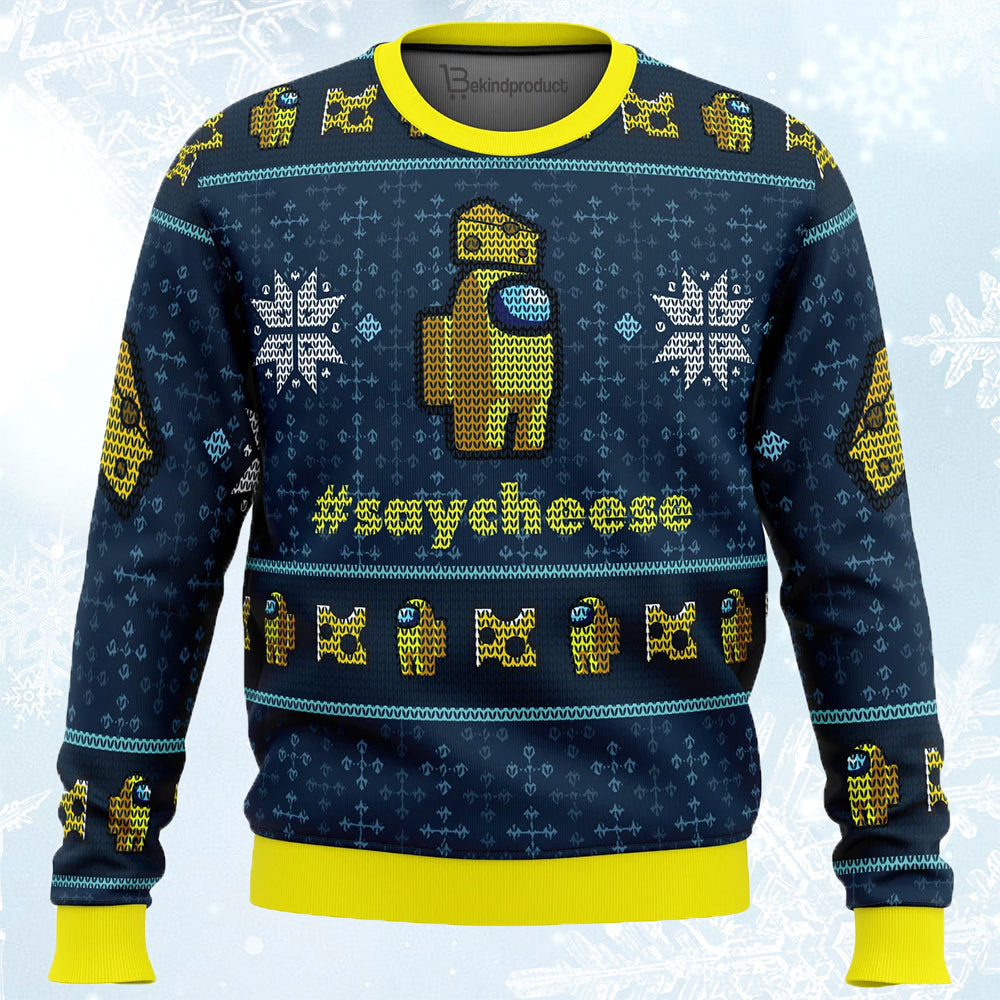 VSay Cheese Among Us Ugly Christmas Sweater For Men & Women Christmas Gift Sweater PT874 - WeCustomit