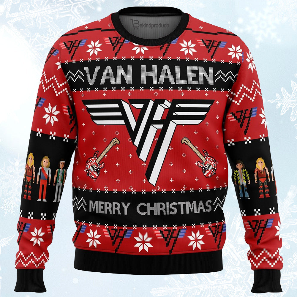 Van Halen Ugly Christmas Sweater For Men & Women Christmas Gift Sweater PT242 - WeCustomit