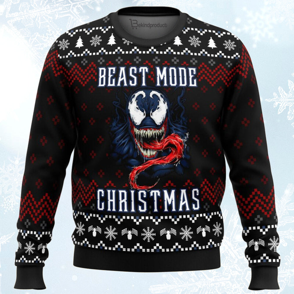 Venom Beast Mode Christmas Ugly Christmas Sweater For Men & Women Christmas Gift Sweater BH363 - WeCustomit