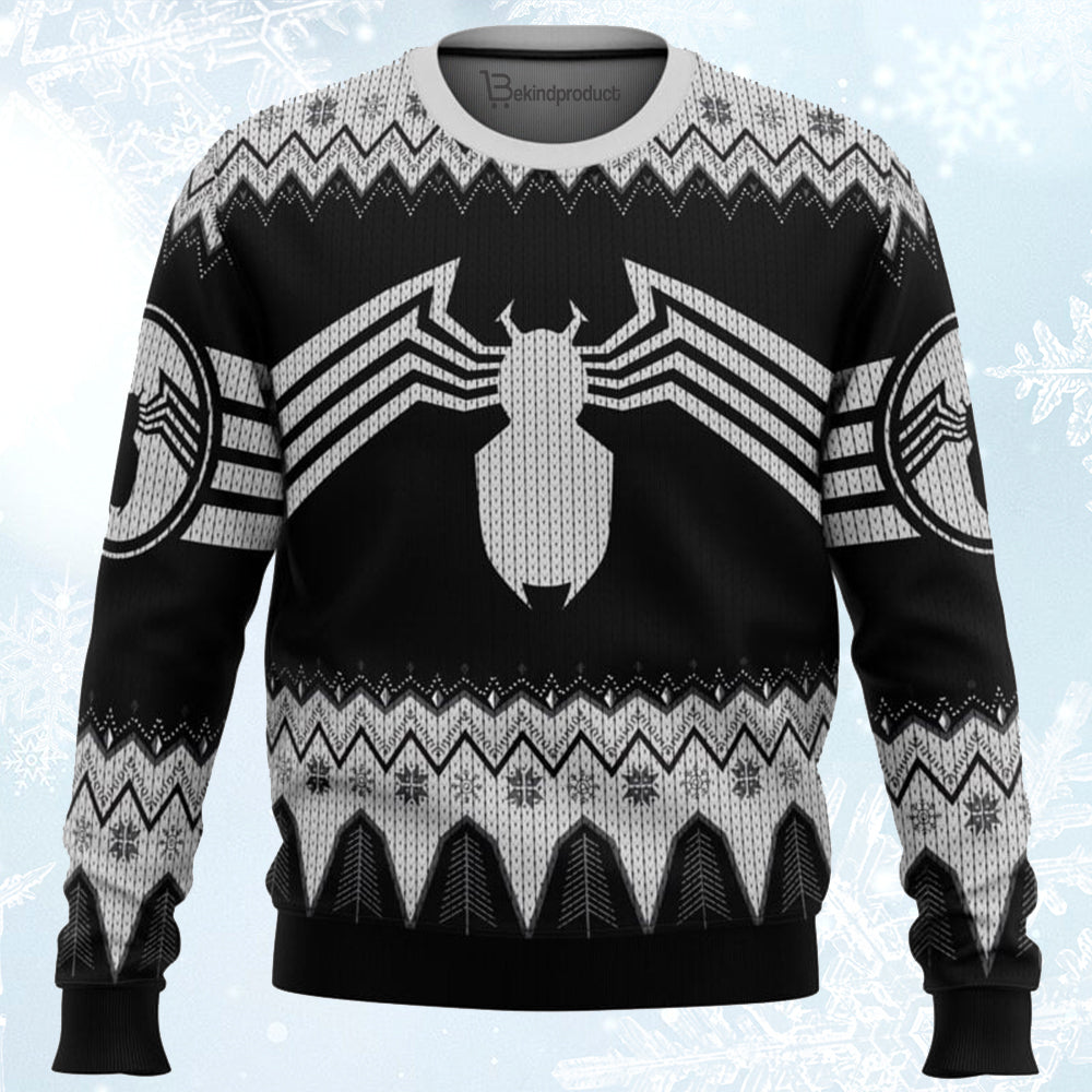 Venom Marvel Venom Symbol Ugly Christmas Sweater For Men & Women Christmas Gift Sweater BH082 - WeCustomit