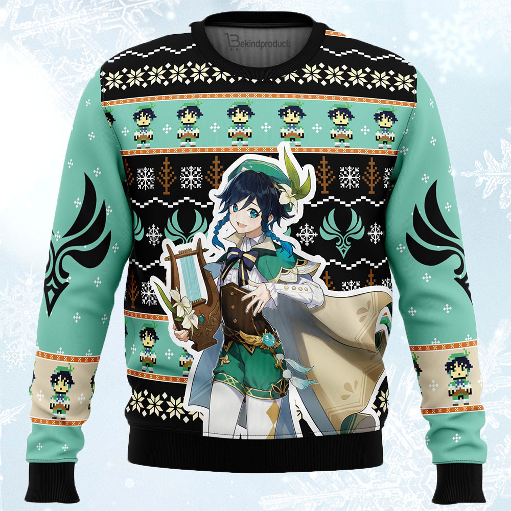 Venti Genshin Impact Ugly Christmas Sweater For Men & Women Christmas Gift Sweater BH484 - WeCustomit