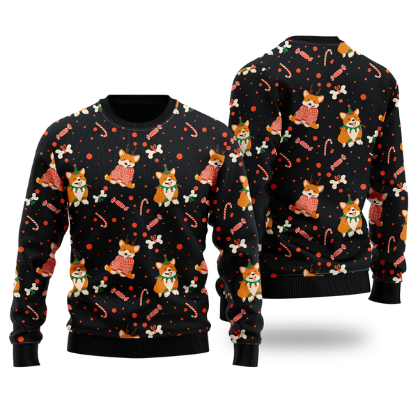 Very Cute Xmas Dog Pattern Ugly Christmas Sweater For Men & Women Christmas Gift Sweater US2010 - WeCustomit