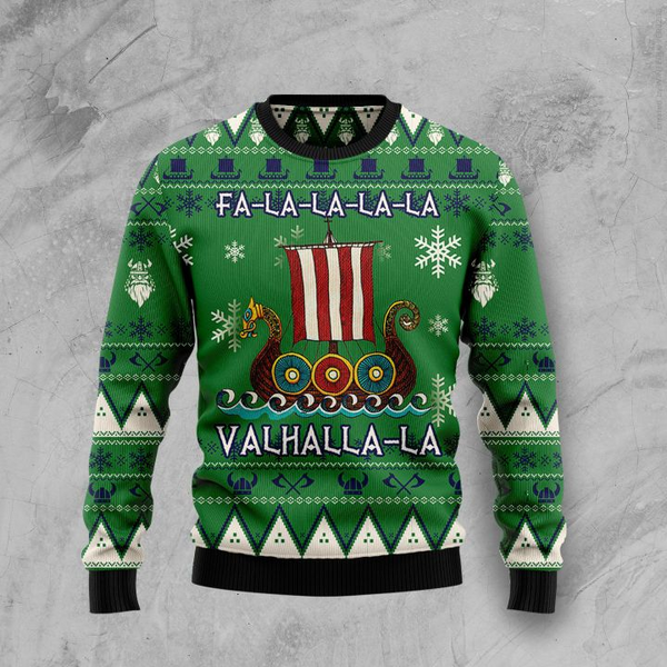Viking Boat Ugly Christmas Sweater For Men & Women Christmas Gift Sweater US1655 - WeCustomit