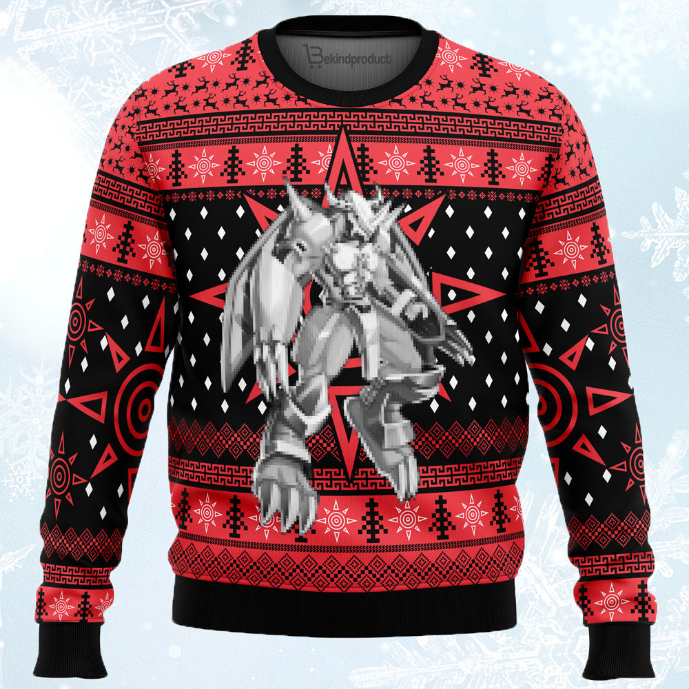 Wargreymon Digimon Ugly Christmas Sweater For Men & Women Christmas Gift Sweater PT627 - WeCustomit